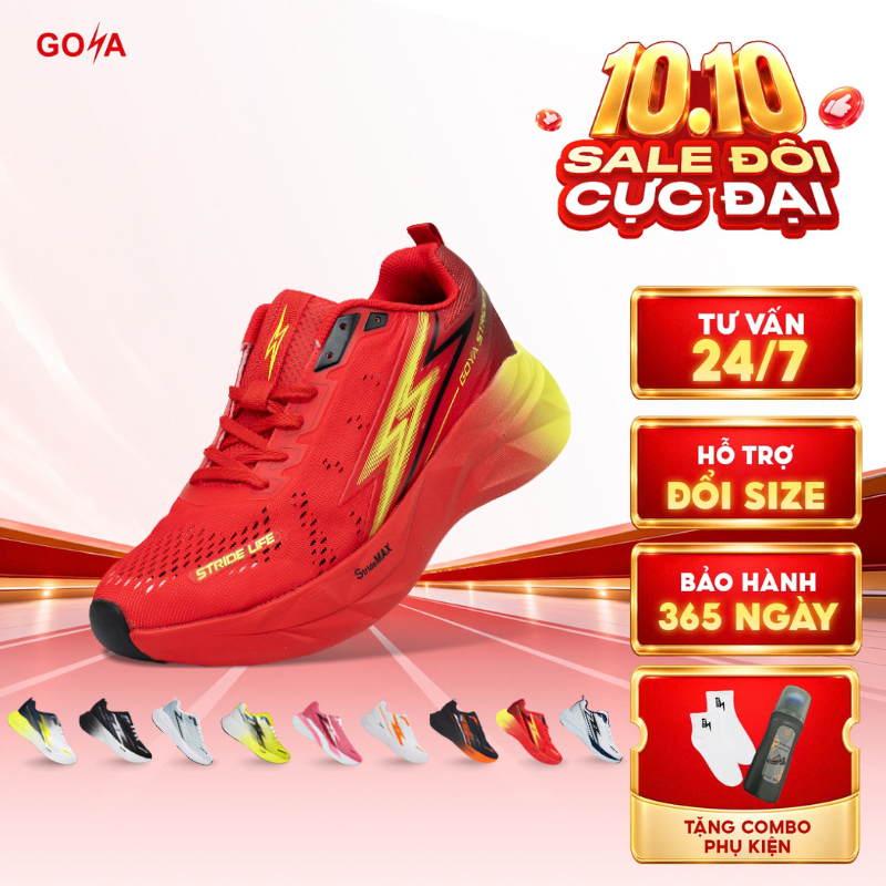 [Độc Quyền T10] Giày Thể Thao Chạy Bộ Nam Nữ GOYA STRIDES 3 Năm 2026 1 - Siêu Êm, Thoáng Khí,Thời Trang