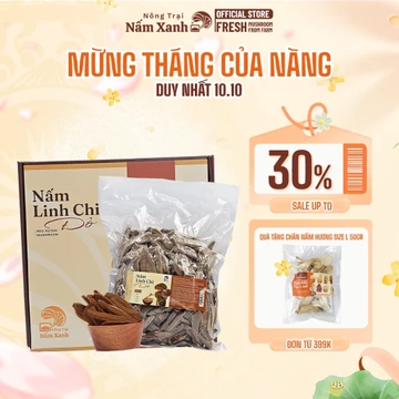 Hộp 250Gr Nấm Linh Chi Đỏ Thái Lát Dễ Sử Dụng - Chăm Sóc Sức Khỏe Bền Vững - Nông Trại Nấm Xanh