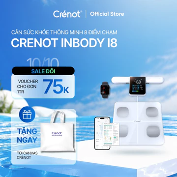 Cân sức khỏe điện tử Crenot inBody i8 cân phân tích lượng mỡ đo 31 chỉ số cơ thể thông minh cân y tế điện tử mini