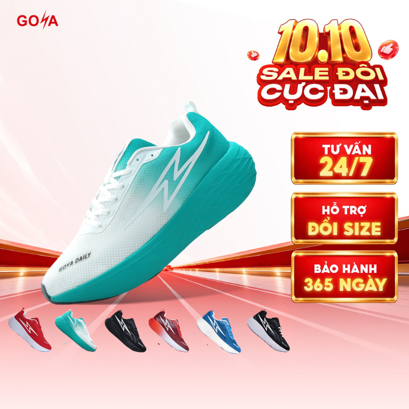 Giày Thể Thao Chạy Bộ Nam Nữ GOYA DAILY Năm 2026 - Êm Ái, Thoáng Khí, Hạn Chế Trơn Trượt 2