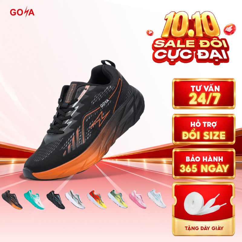 [Tặng dây giày] Giày thể thao chạy bộ nam nữ Goya Plus năm 2026 Công nghê EVA Foam mới nhất, nhẹ êm, nẩy vượt trội