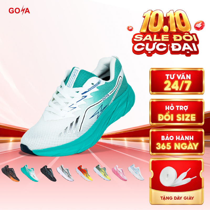 [Tặng dây giày] Giày thể thao chạy bộ nam nữ Goya Plus năm 2026, siêu nhẹ, siêu êm nẩy vượt trội