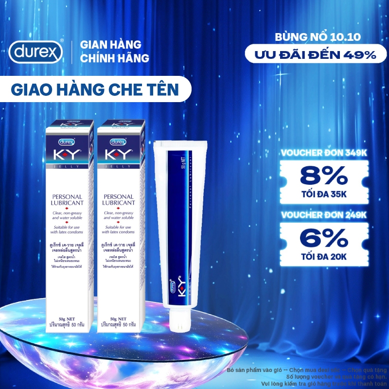 Bộ 2 gel bôi trơn Durex K-Y Jelly 50g/hộp