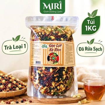 MIRI - 1Kg Trà gạo lứt xạ đen, đậu đen, đậu đỏ, hoa nhài, lá sen, trà thảo mộc dưỡng sinh (Handmade)