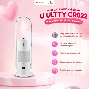 Máy lọc không khí bù ẩm khử khuẩn ULTTY SKJ-CR022 - Quạt không cánh, bộ lọc Hepa H14 lọc bụi mịn