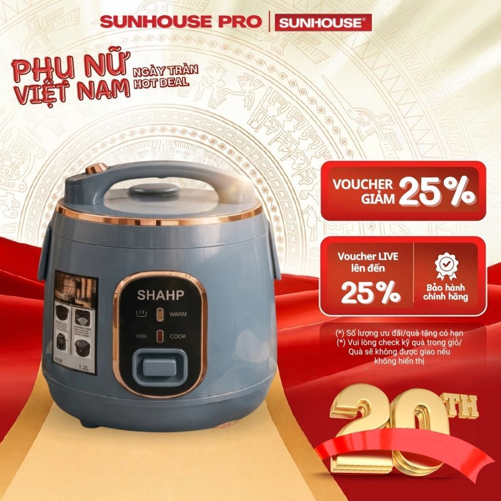 Nồi Cơm Điện SHAPP Giữ Nhiệt Đa Chiều Cơm Nóng Lâu Đến 4 Giờ