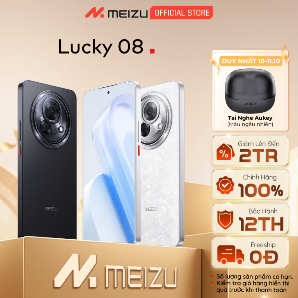 Điện Thoại Meizu Lucky 08 | Màn Hình LTPO Amoled 6.78" 144Hz | Snapdragon 7s Gen 2 |  Pin 6000mAh Sạc 33W | Chính Hãng