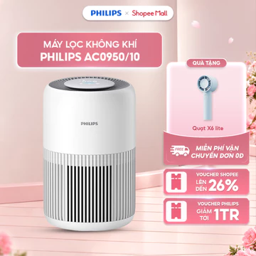 Máy lọc không khí Philips AC0950/10 - Diện tích lọc lên đến 52m2 - Inverter tiết kiệm điện hiệu quả