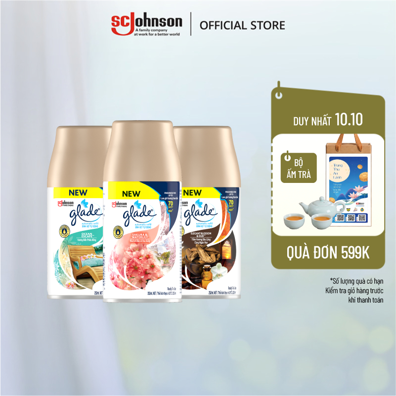 GLADE Lõi Xịt Thơm Phòng Tự Động Lưu Hương Bền Lâu Đến 70 ngày 252ml