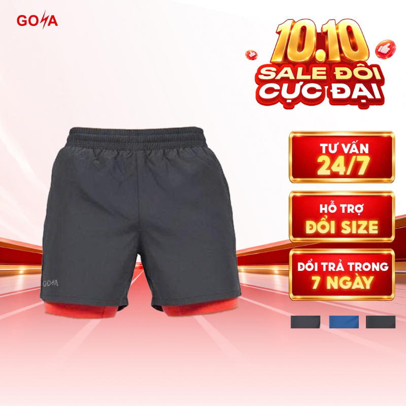 Quần Thể Thao Chạy Bộ Nam 2 Lớp GOYA ACTIVE Năm 2026 - Hỗ Trợ Cơ Bắp, Giảm Ma Sát, Thoáng Khí