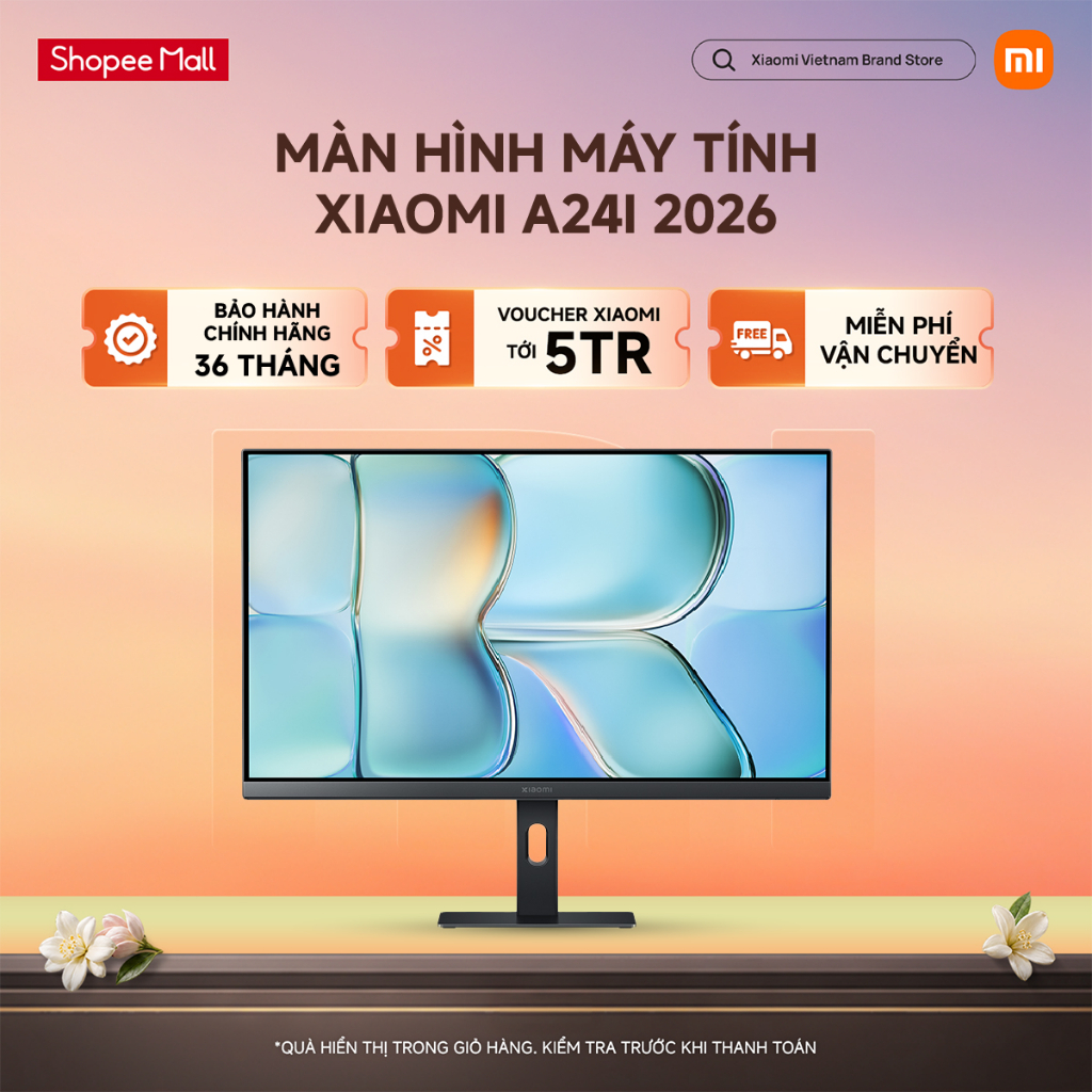 [ NEW 2026] Màn hình máy tính Xiaomi A24i ELA5444EU 23.8 inch/FHD/IPS/100HZ/6ms/HDMI