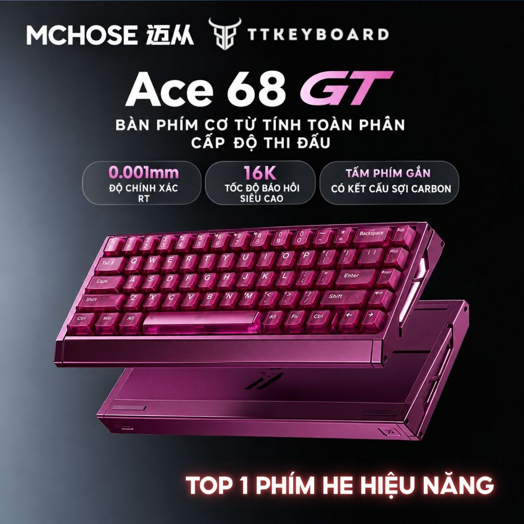 [Hỏa Tốc] Bàn Phím Cơ Esport Mchose Ace68 GT nâng cấp Turbo 16K Polling ...