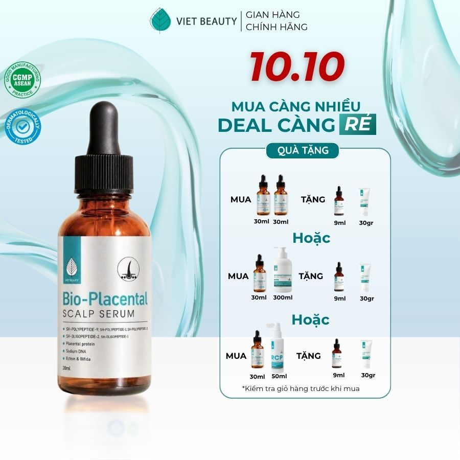 Tinh chất dưỡng nang tóc, tăng mật độ tóc BIO-PLACENTAL hỗ trợ mọc tóc, dưỡng da đầu khỏe mạnh