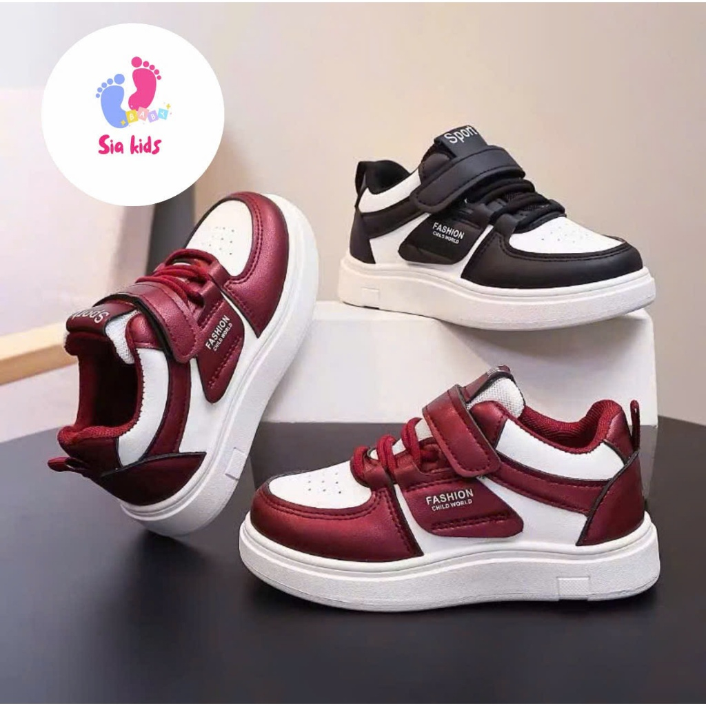 Giày Thể Thao Trẻ Em Quai Dán, Đế Êm Chống Trơn, Giày Sneaker Cho Bé Trai Bé Gái Đi Học Đi Chơi(G-3)