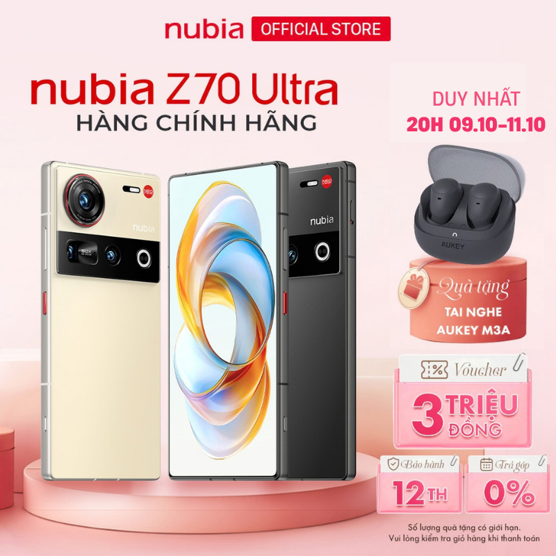 Điện Nubia Z70 Ultra I Chip Snapdragon 8 Elite I Màn AMOLED 144Hz I Camera cảm biến Sony I IP69 I Pin 6150mAh sạc 80W
