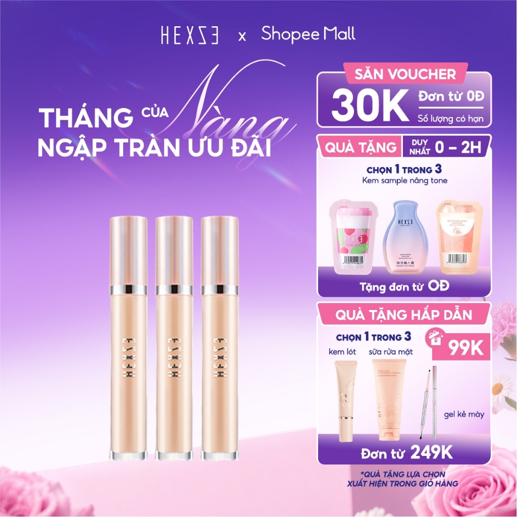 Kem che khuyết điểm HEXZE, độ che phủ cao, mỏng nhẹ, tự nhiên