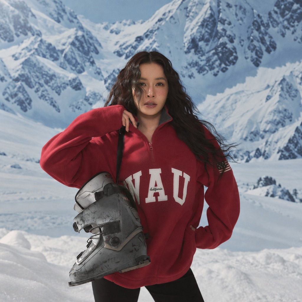 Áo Sweater WHO.A.U Patch Fleece Half Zip-up_WHMAGBV21U