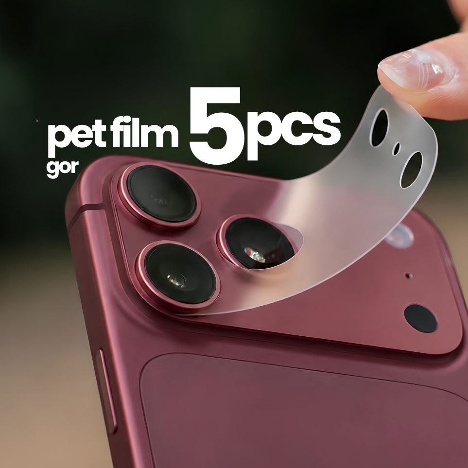 Combo 5 Miếng Dán Gor Lens PET Film Nhám Chống Trầy Xước Bảo Vệ Cụm Camera Iphone 17 18 Pro Max