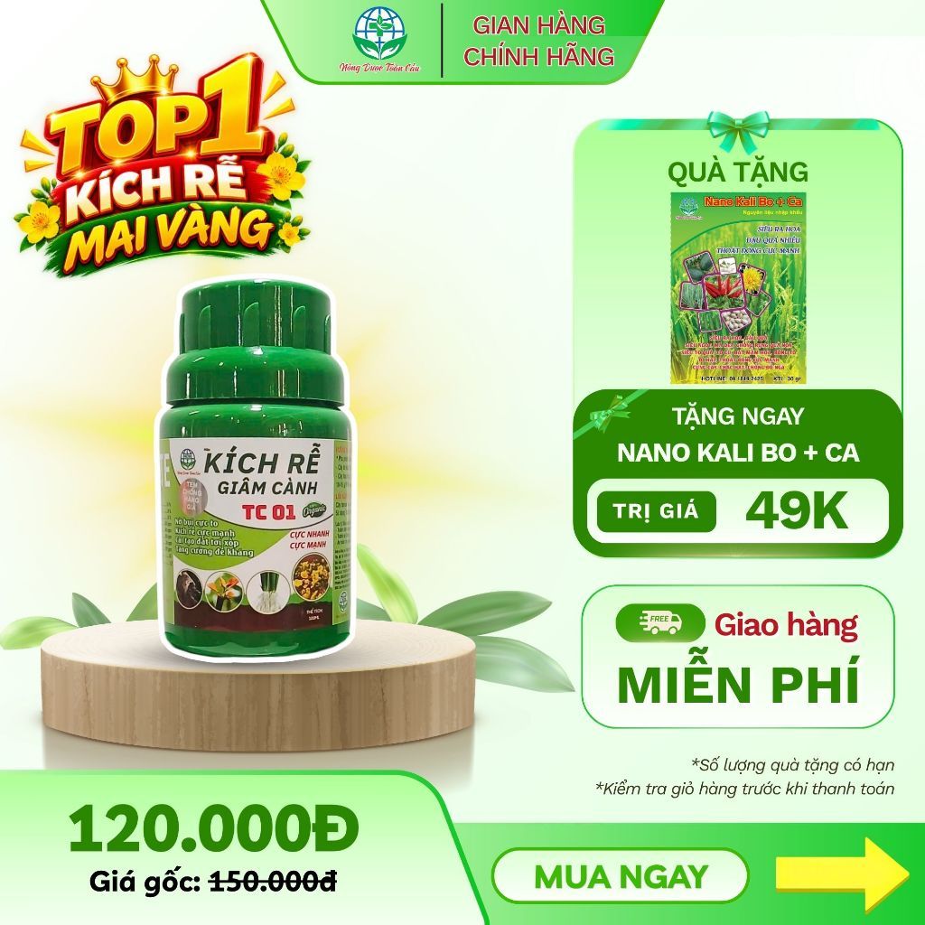 KÍCH RỄ, GIÂM CÀNH TC01 - CHUYÊN DÙNG CHO MAI VÀNG, CÂY CẢNH, BONSAI, RAU MÀU VÀ CÁC LOẠI CÂY CÔNG NGHIỆP (100ML)