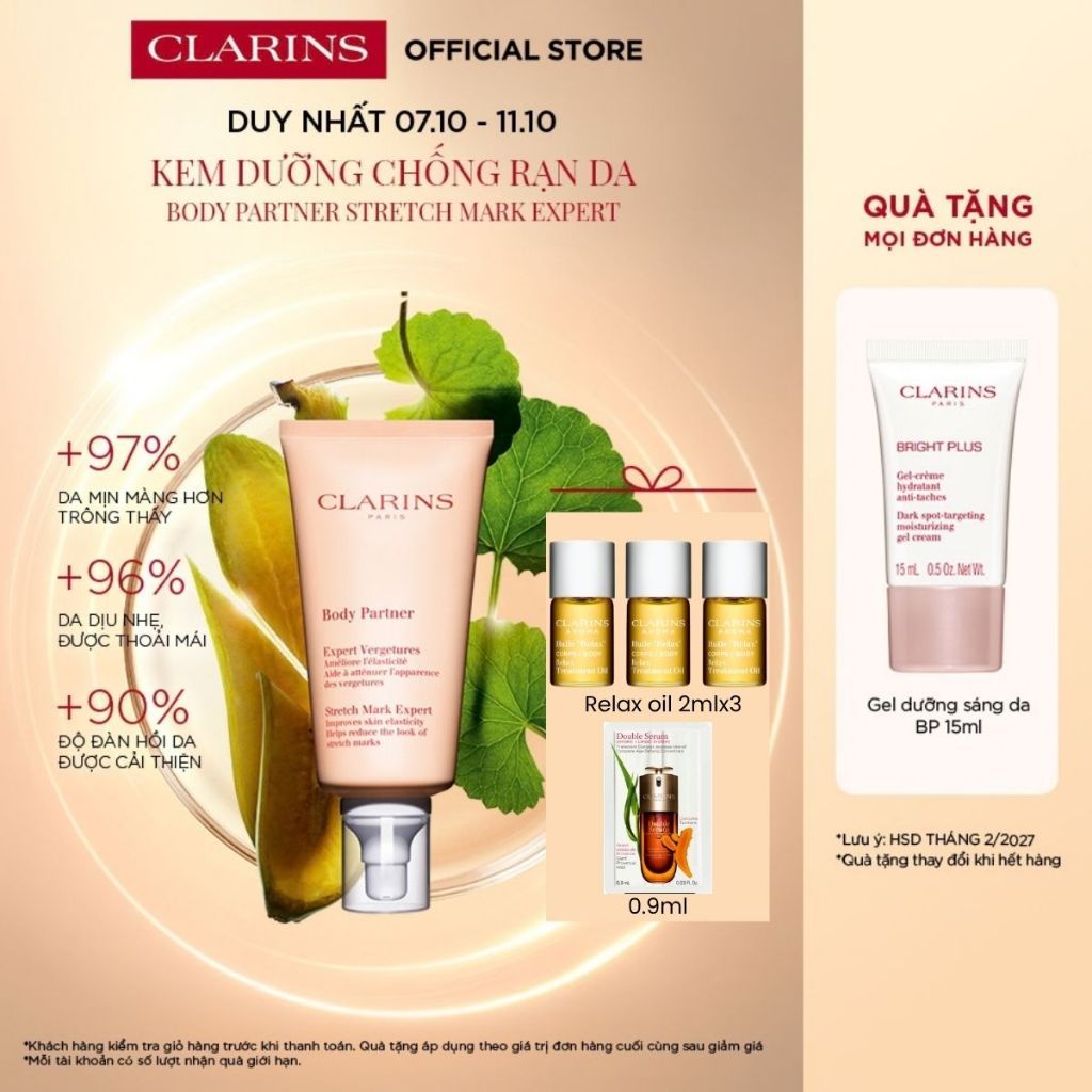Kem Dưỡng Chống Rạn Da Clarins Body Partner Stretch Mark Expert 175ml