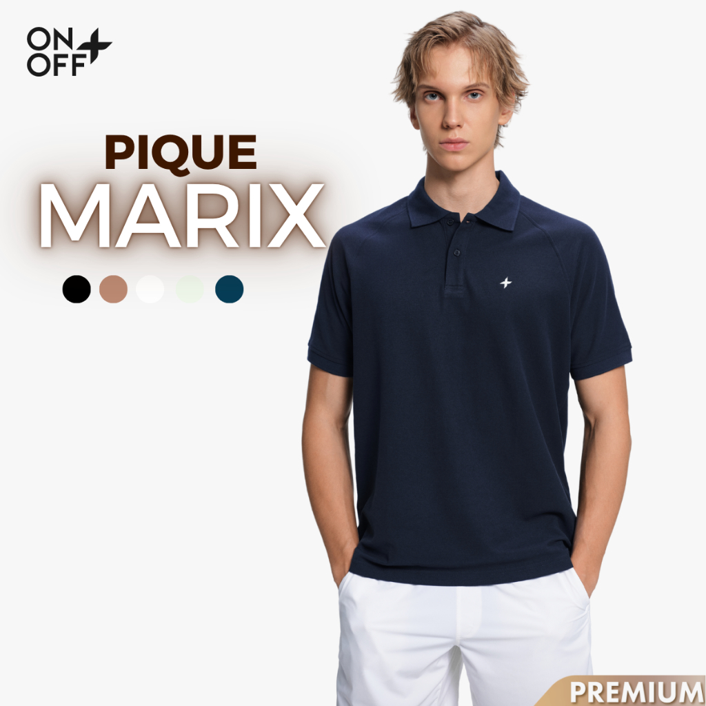 ONOFF Áo polo nam tay raglan với phom Regular thoải mái lịch sự - 18TP26S665