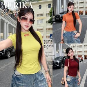 Áo Thun Nữ Ôm Body Co Giãn 4 Chiều, Dáng Ngắn Tôn Dáng, Chất Thun Mềm Mịn, Áo Basic In Chữ EMBRACE Thời Trang M19