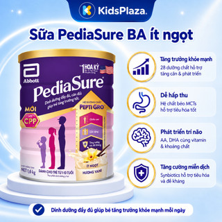 Sữa PediaSure BA Hương Vani Ít Ngọt Cho Bé 1-10 Tuổi Hỗ Trợ Tăng Trưởng ...