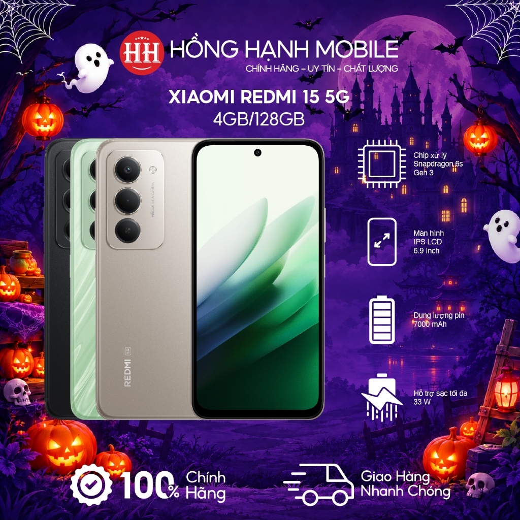 Điện Thoại Xiaomi Redmi 15 5G 4GB/128GB - Hàng Chính Hãng