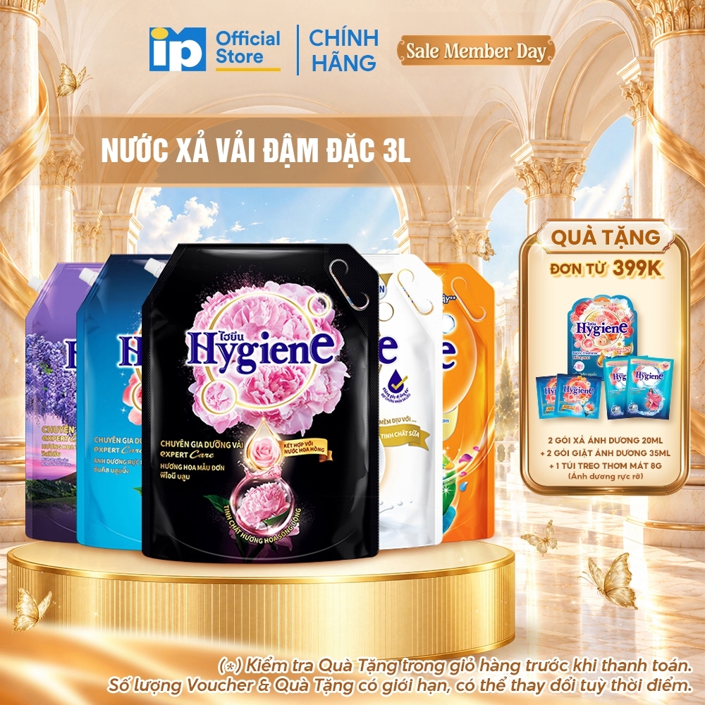 Nước Xả Vải Đậm Đặc Hygiene 3L