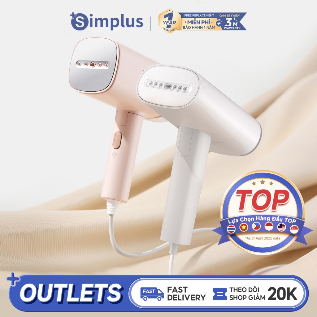 Simplus Bàn Ủi Hơi Nước Cầm Tay 180ml Công Suất Lớn 1200W (GTJH020) – Bảo Hành 12 Tháng