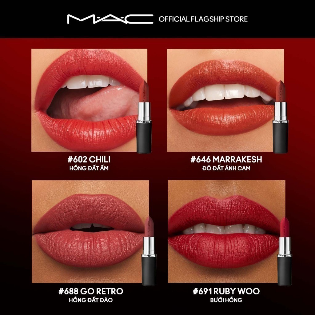 [MAC X DIEP LE] MAC - Bộ 2 món: Son thỏi nhung lì MAC MACximal Silky Matte Lipstick, Son thỏi MAC Powder Kiss Hazy Matte | BigBuy360 - bigbuy360.vn