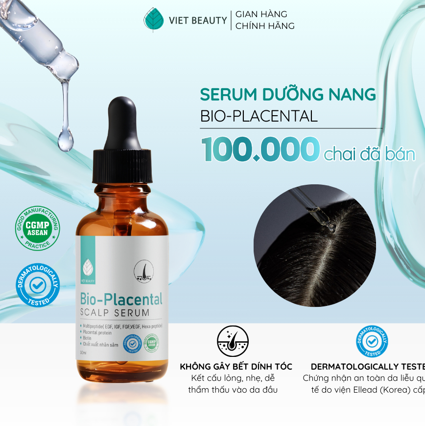 Serum dưỡng nang tóc Bio-Placental giúp phục hồi nuôi dưỡng nang tóc và da đầu