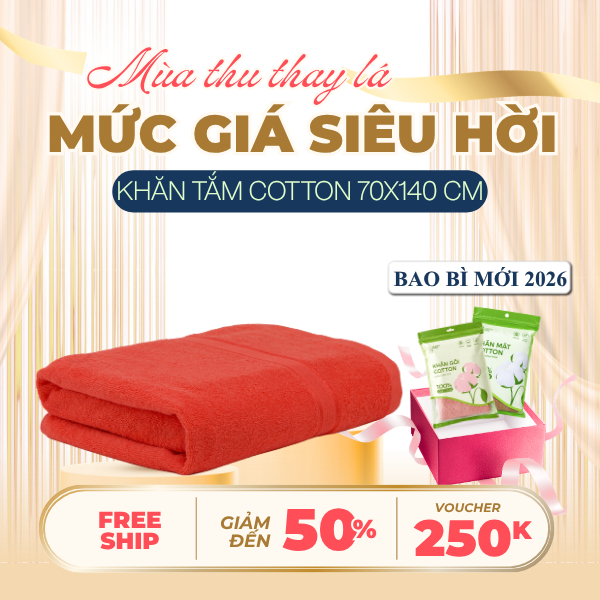 Khăn Tắm Cỡ Lớn 70x140cm Quấn Toàn Thân, Siêu Dày, Cotton 100% Thấm Hút Cực Tốt Larosa Towel