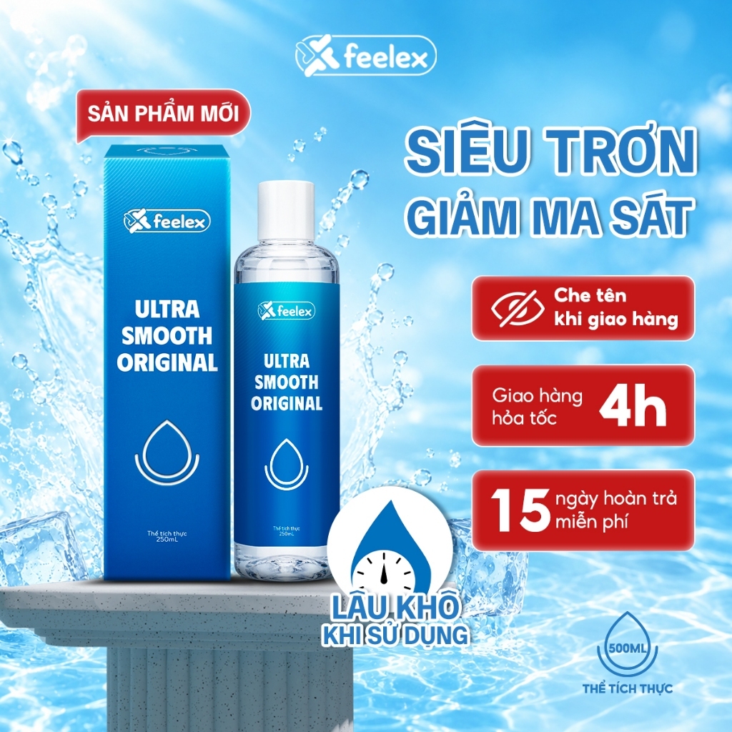 Gel bôi trơn quan hệ Feelex ấm, lạnh, siêu trơn nhiều mùi hương - Lọ 100/250/500ml