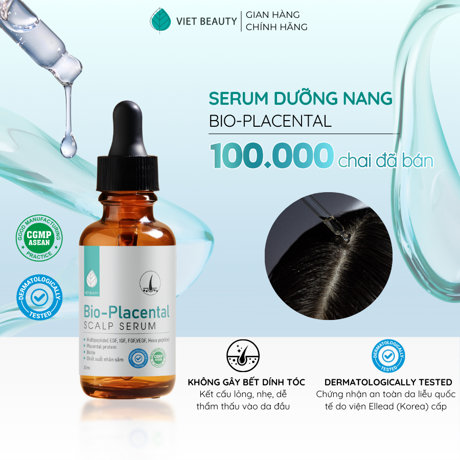 Serum dưỡng nang tóc Bio-Placental giúp phục hồi nuôi dưỡng nang tóc và da đầu