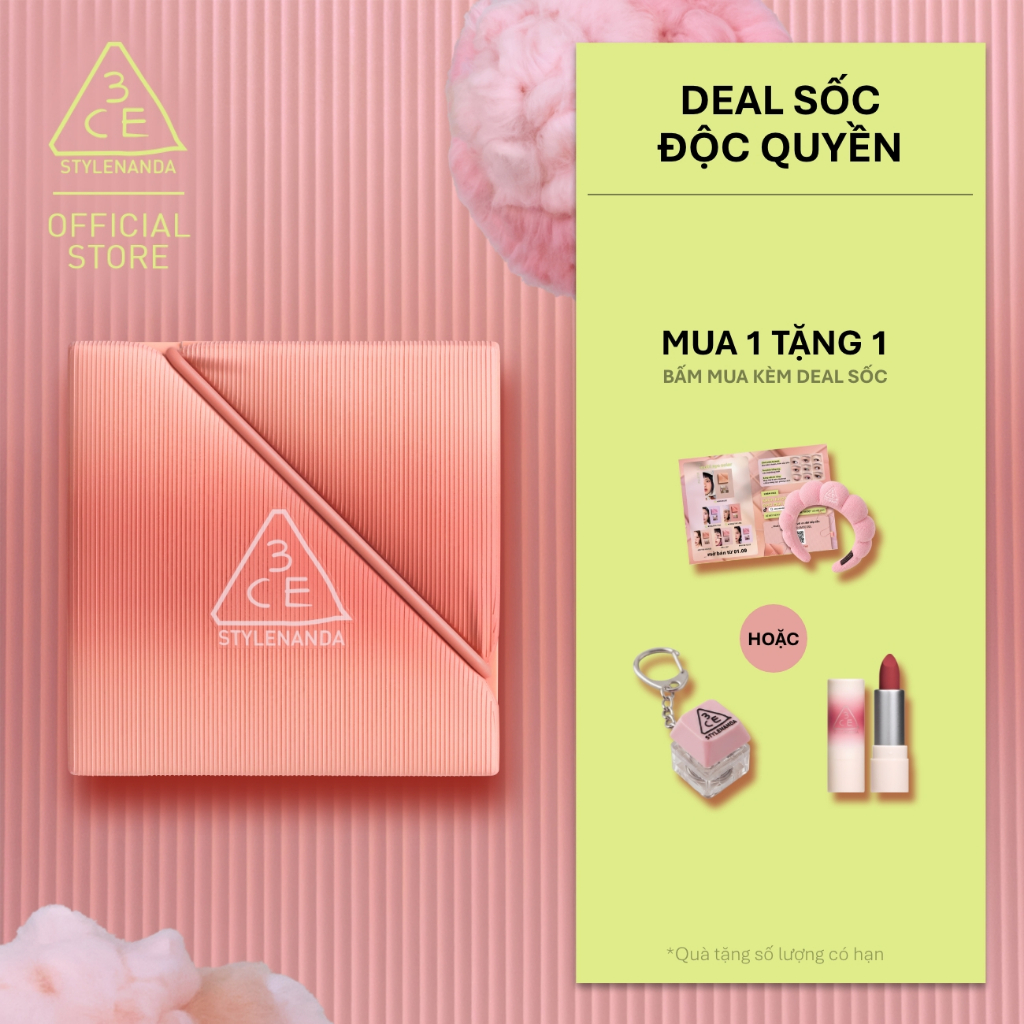 Bảng mắt phấn bơ đa năng 3CE Multi Eye Color Palette The Textile - 9 Màu Mịn Lì, Bám Siêu Lâu, Lên Màu Chuẩn