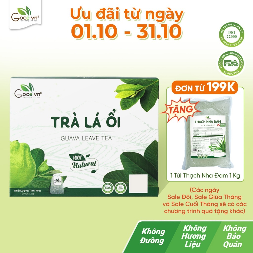 Trà lá ổi túi lọc Goce - Tan mỡ giảm cân, ngừa tiểu đường