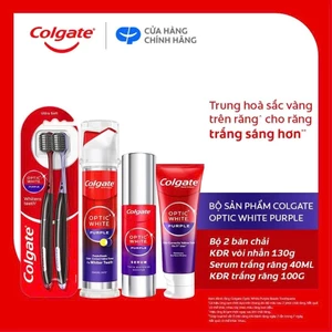 [SVIP] Combo Colgate Optic White Purple - Trắng răng toàn diện, trung hoà sắc vàng tức thì