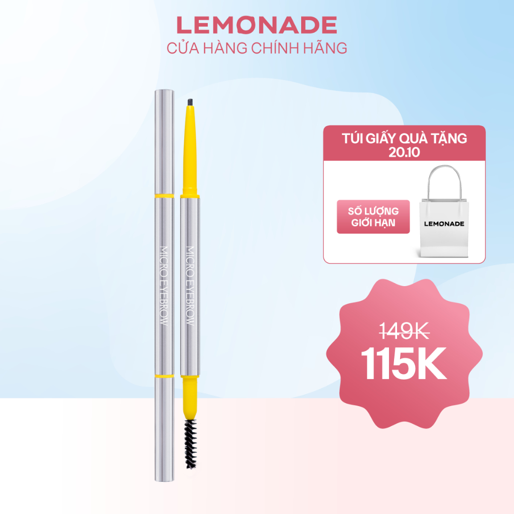 Chì kẻ mày siêu mảnh lâu trôi Lemonade Micro Eyebrow 0,1g