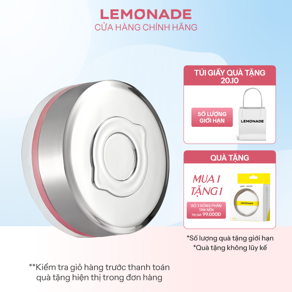 Má hồng Lemonade căng bóng dạng phấn nước thuần chay Mirror Mirror Blush Cushion 8g