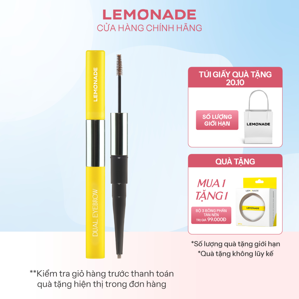 Chì kẻ mày 2 đầu Lemonade Dual Eyebrow 2.75g