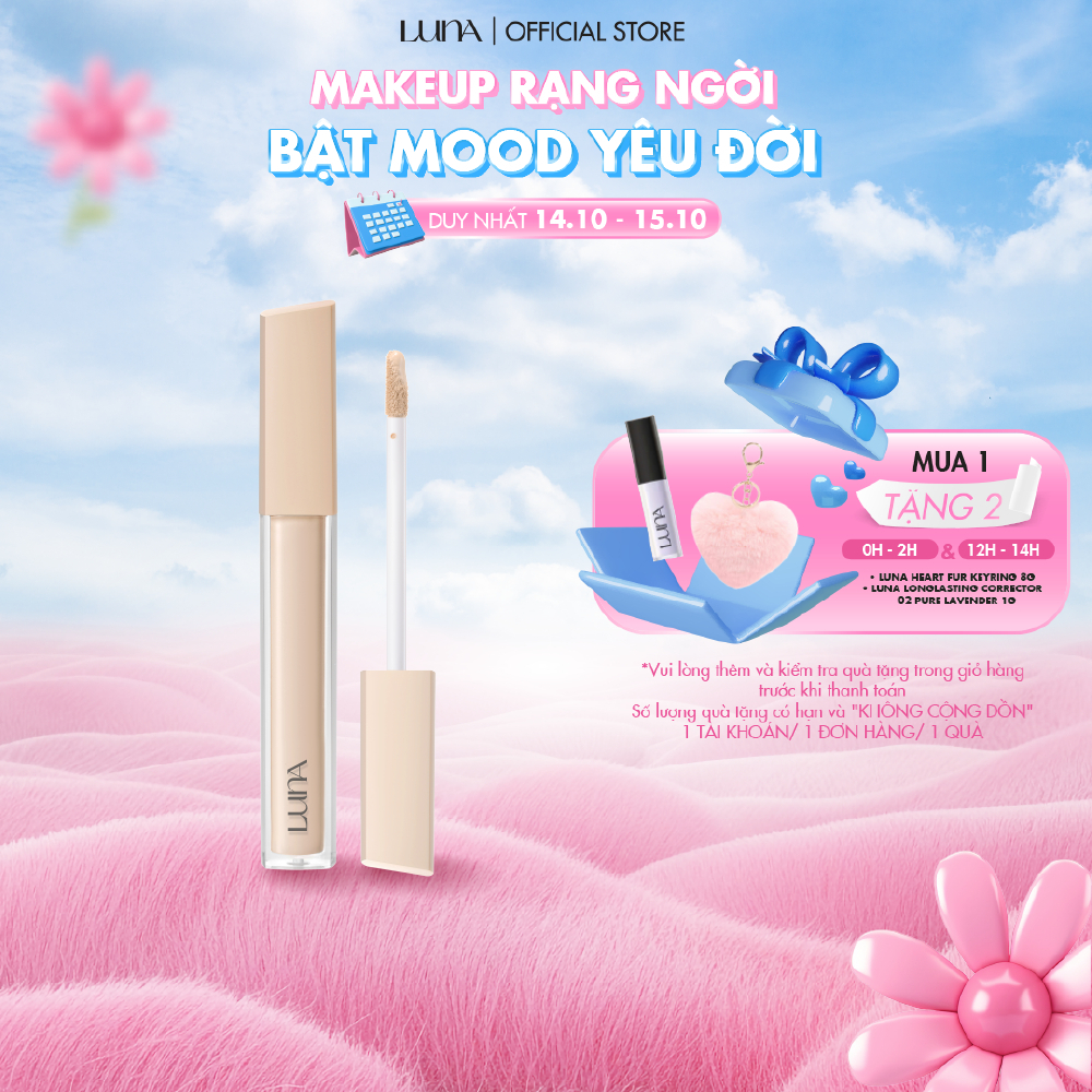 Kem che khuyết điểm Luna LongLasting Tip Concealer Fixing-fix mỏng nhẹ bền màu cả ngày 7.5g