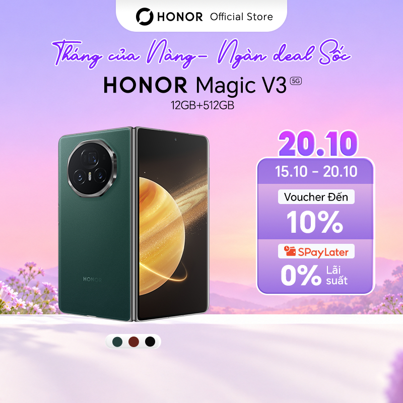 Điện thoại thông minh cao cấp Honor Magic V3 5G 12GB + 512GB | Màn hình 7.92 inch| BH 24 Tháng
