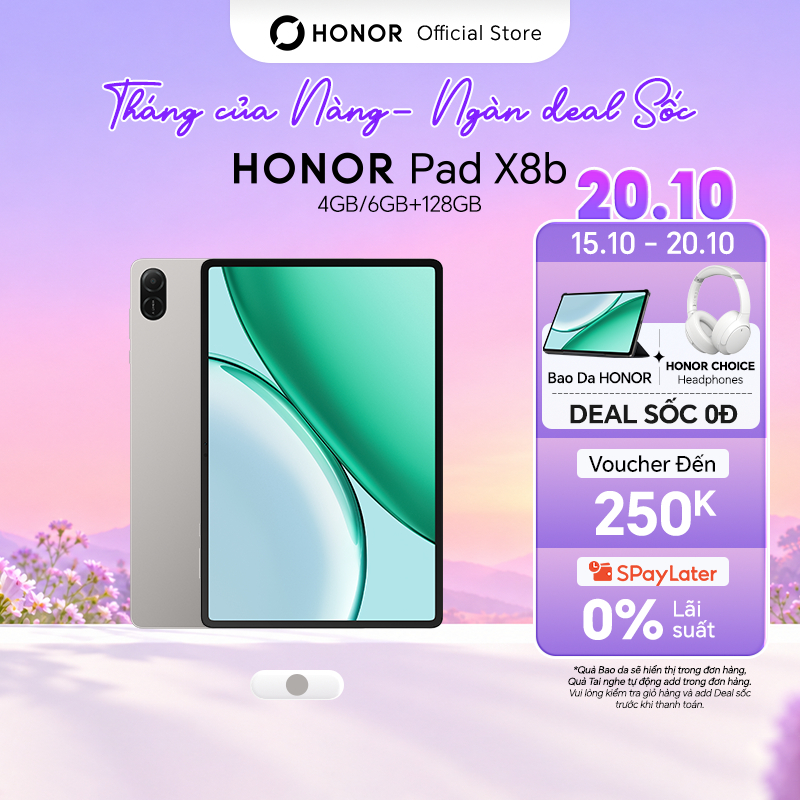 Máy Tính Bảng HONOR Pad X8b 4/6 GB+128GB | Màn Hình TFT LCD 11" 90Hz | Snapdragon 680 4G |  Pin 10100mAh | BH 18 Tháng