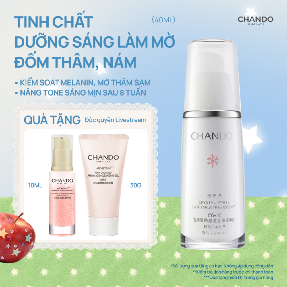 [Mua 1 tặng 2]Tinh Chất Mờ Thâm Nám Hỗ trợ Dưỡng trắng CHANDO Himalaya 40ml Chứa Vitamin C Hàng Chính Hãng