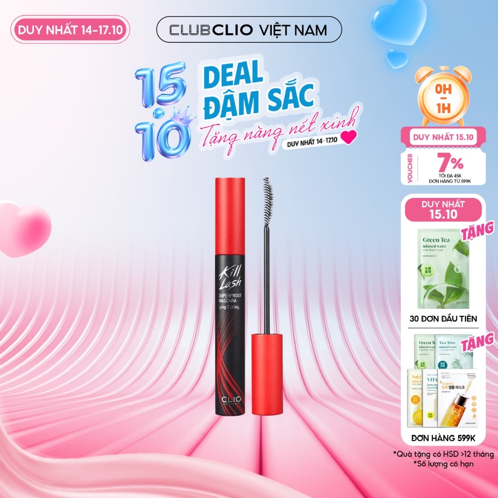 [Săn Deal] Mascara Làm Cong Mi, Chống Trôi Clio Kill Lash Superproof Mascara 7g