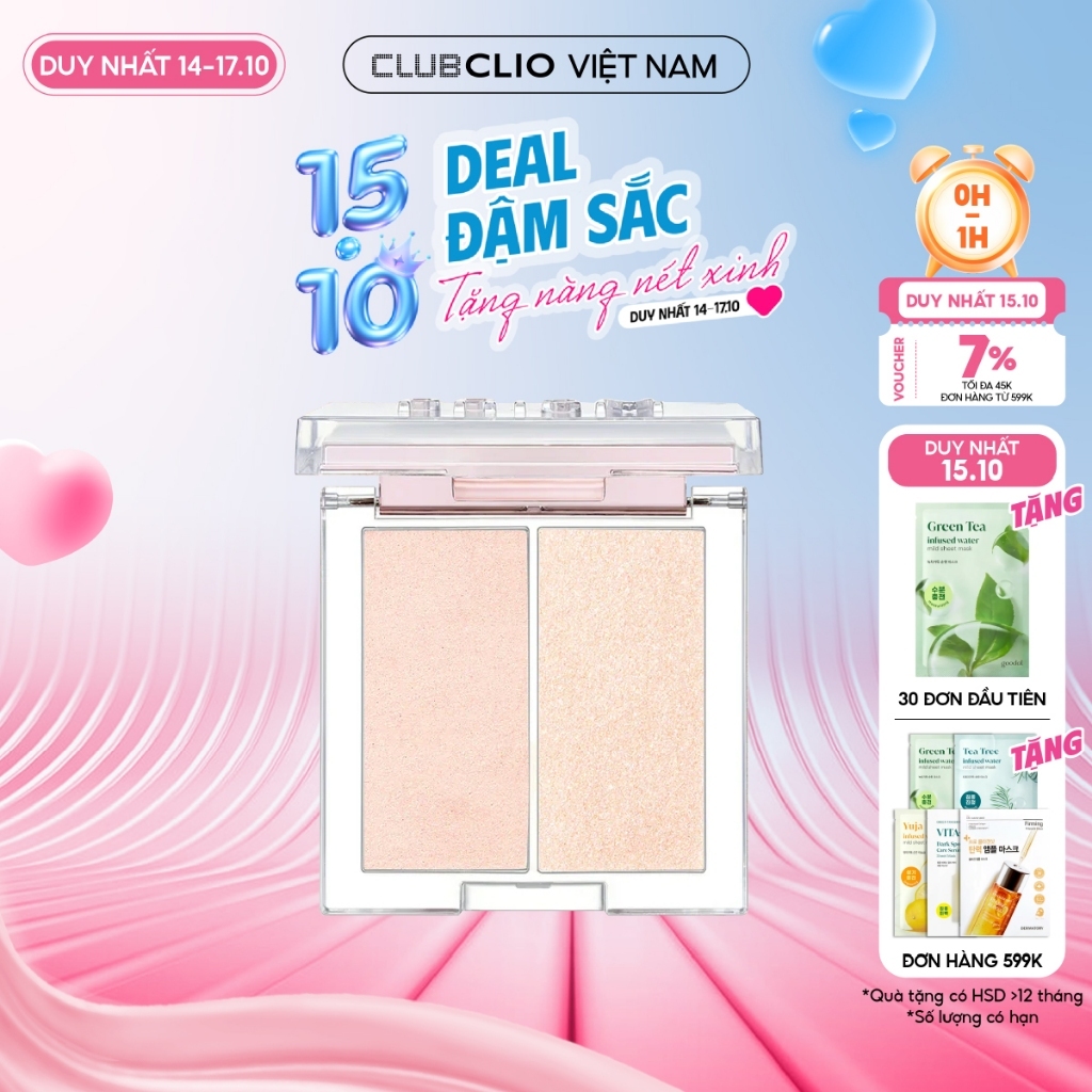 [Săn Deal] Phấn Bắt Sáng Clio Prism Highlighter Duo 7G