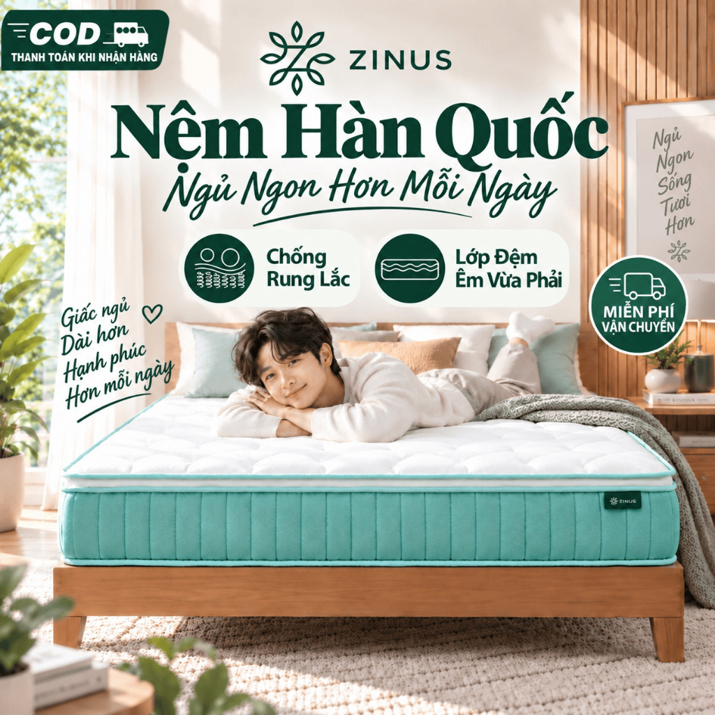 Nệm Lò Xo Độc Lập Với 3 Tầng Foam Hỗ Trợ 25cm - 10in Euro Top OPP Pocket Spring Mattress