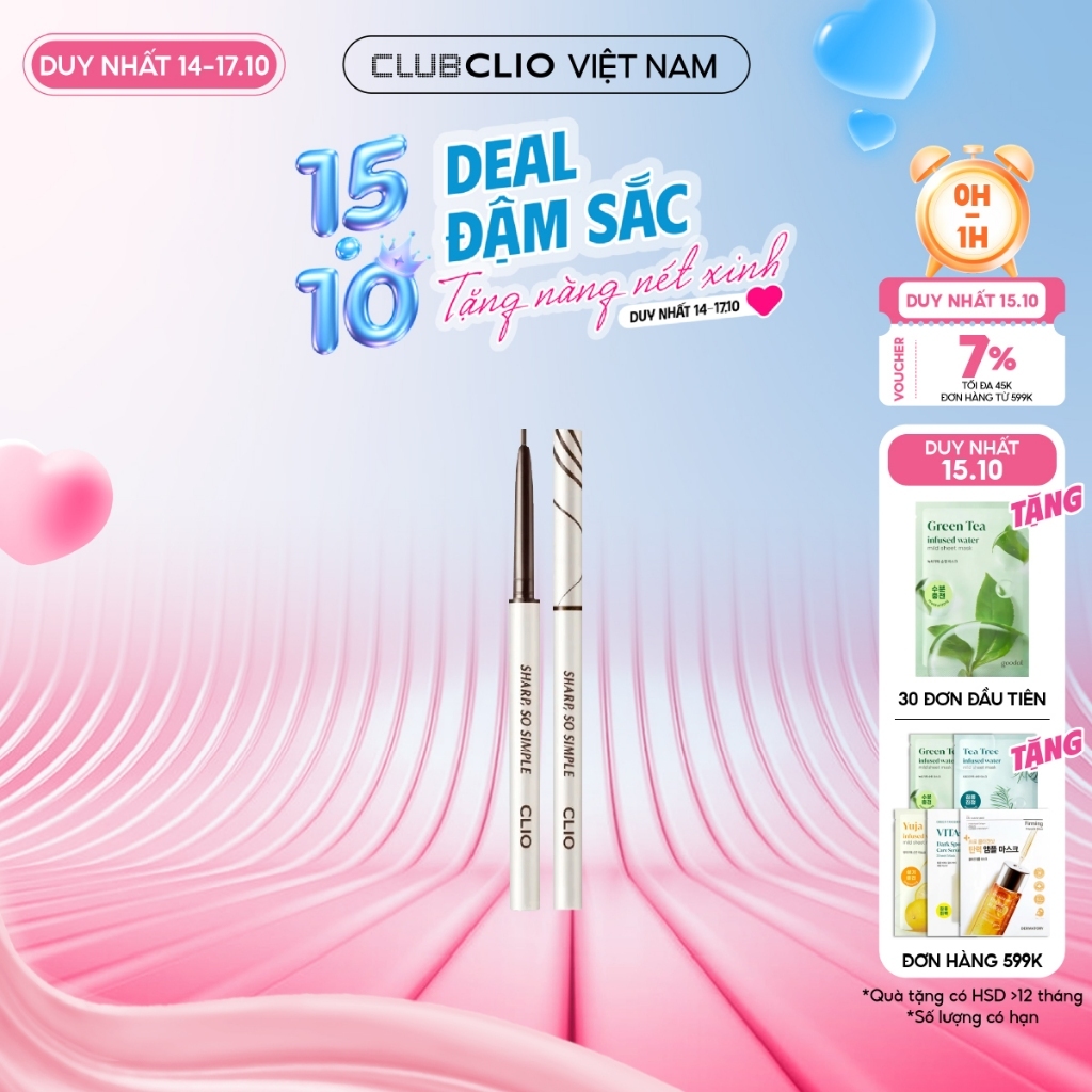 [Săn Deal] Chì Kẻ Viền Mắt Clio Sharp So Simple Waterproof Pencil Liner 0.14g