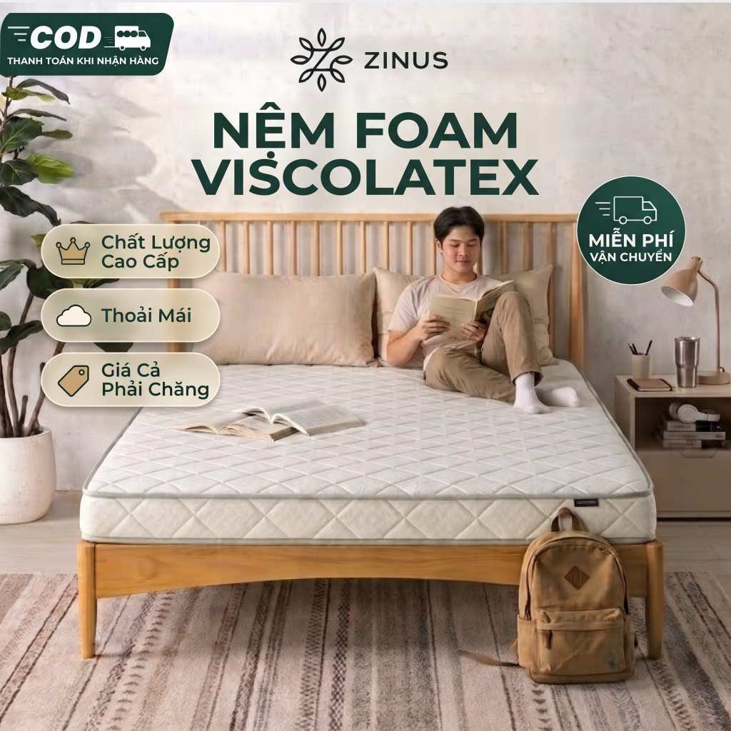 Nệm HD Foam Zinus - Foam Mattress phù hợp cho phòng trọ